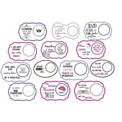 Stickserie ITH - Mug Rugs Set Girls